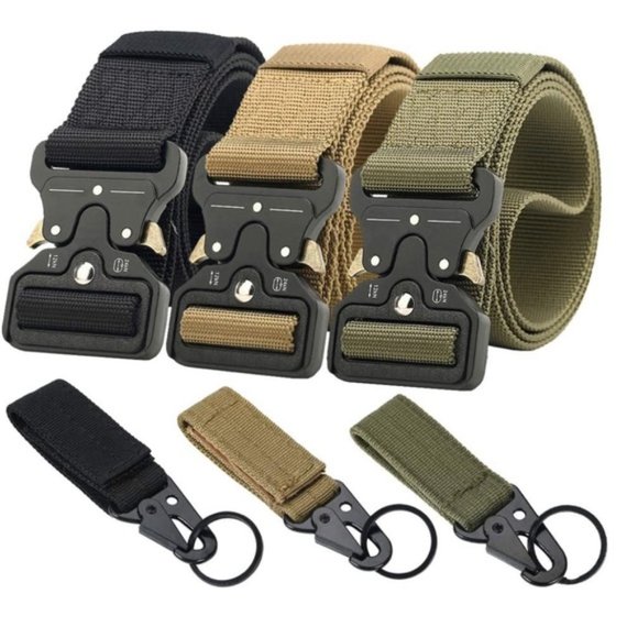 New 3-Pack Tactical Belt Military Heavy Duty Metal - Picture 1 of 7